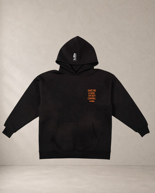 HOODIE INVITE, oversized hoodie AέRis σε μαύρο