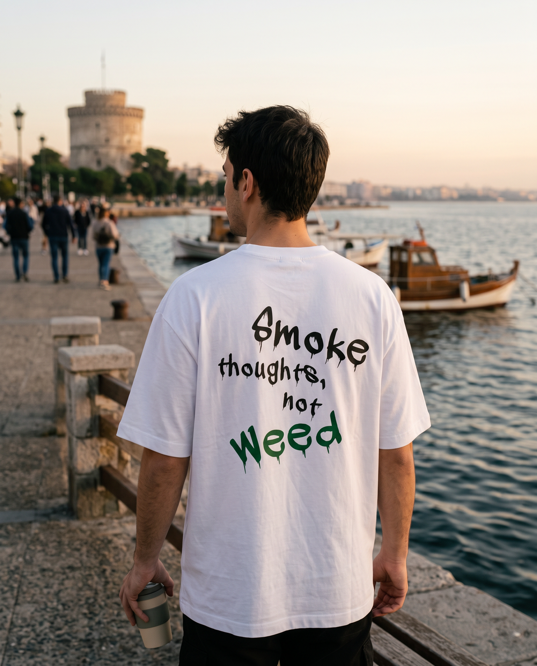 WEED oversized t-shirt AέRis, πίσω στάμπα, παραλία Θεσσαλονίκης