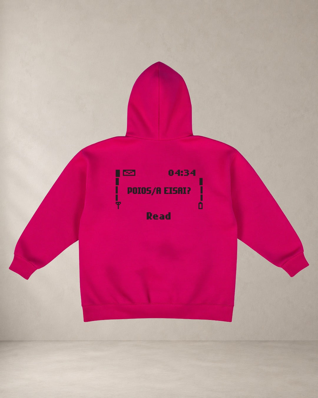 HOODIE 3310 – oversized hoodie Aeris, πίσω όψη σε φουξ