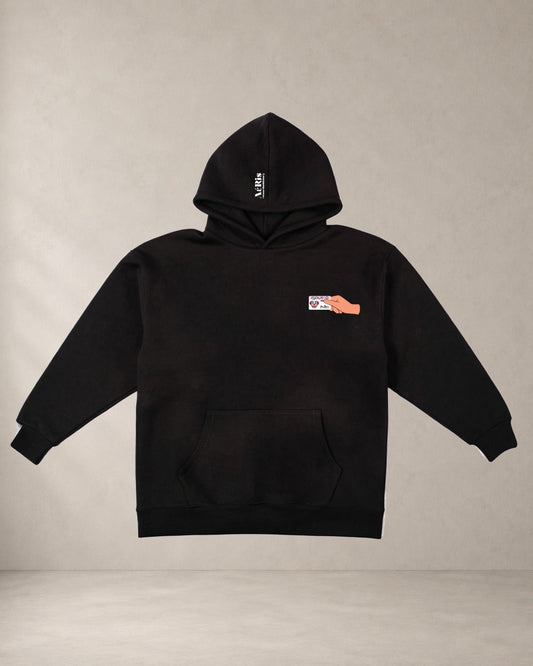 HOODIE CLOWN – oversized hoodie Aeris, σε μαύρο