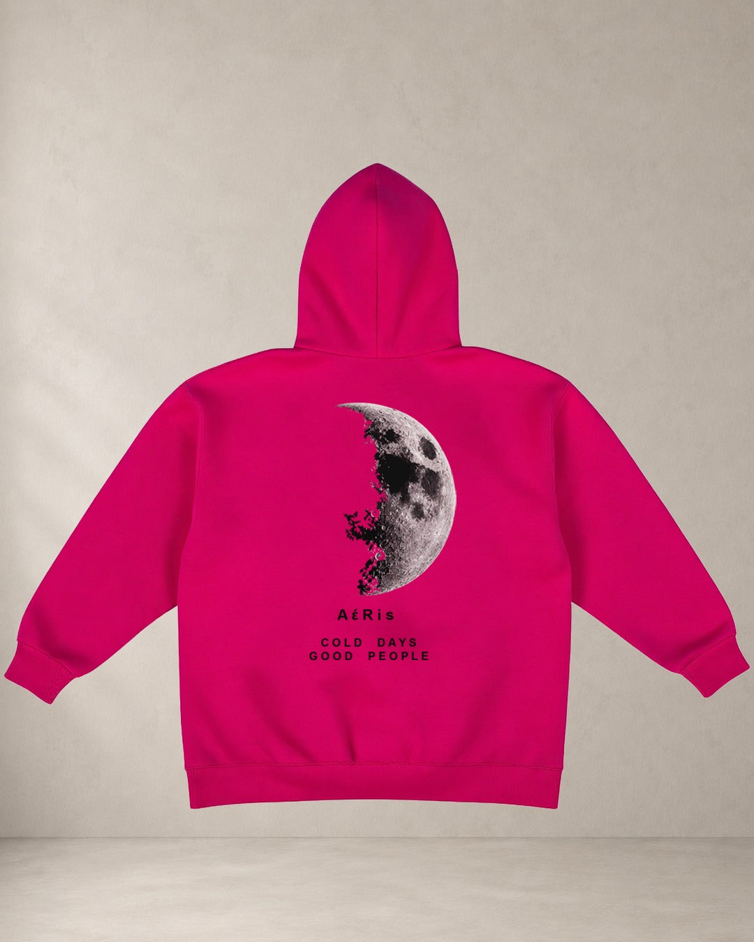 HOODIE COLD DAYS – oversized hoodie Aeris, πίσω όψη σε φουξ