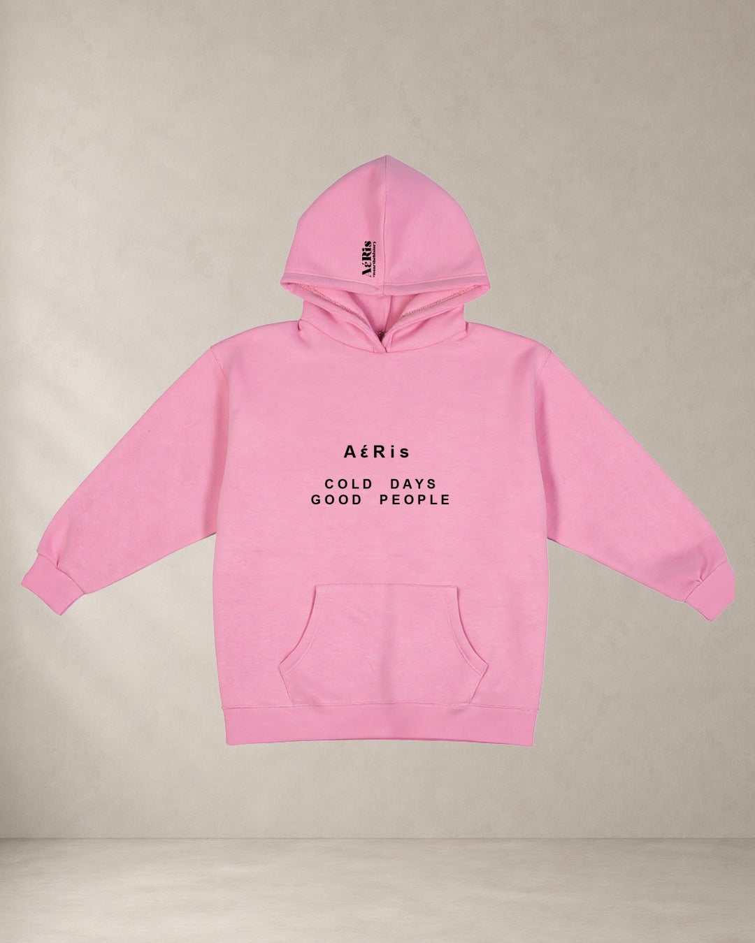 HOODIE COLD DAYS – oversized hoodie Aeris, σε ροζ