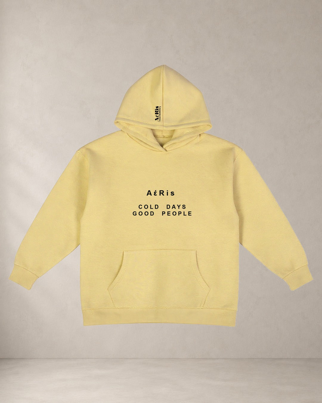 HOODIE COLD DAYS – oversized hoodie Aeris, σε μπανανί