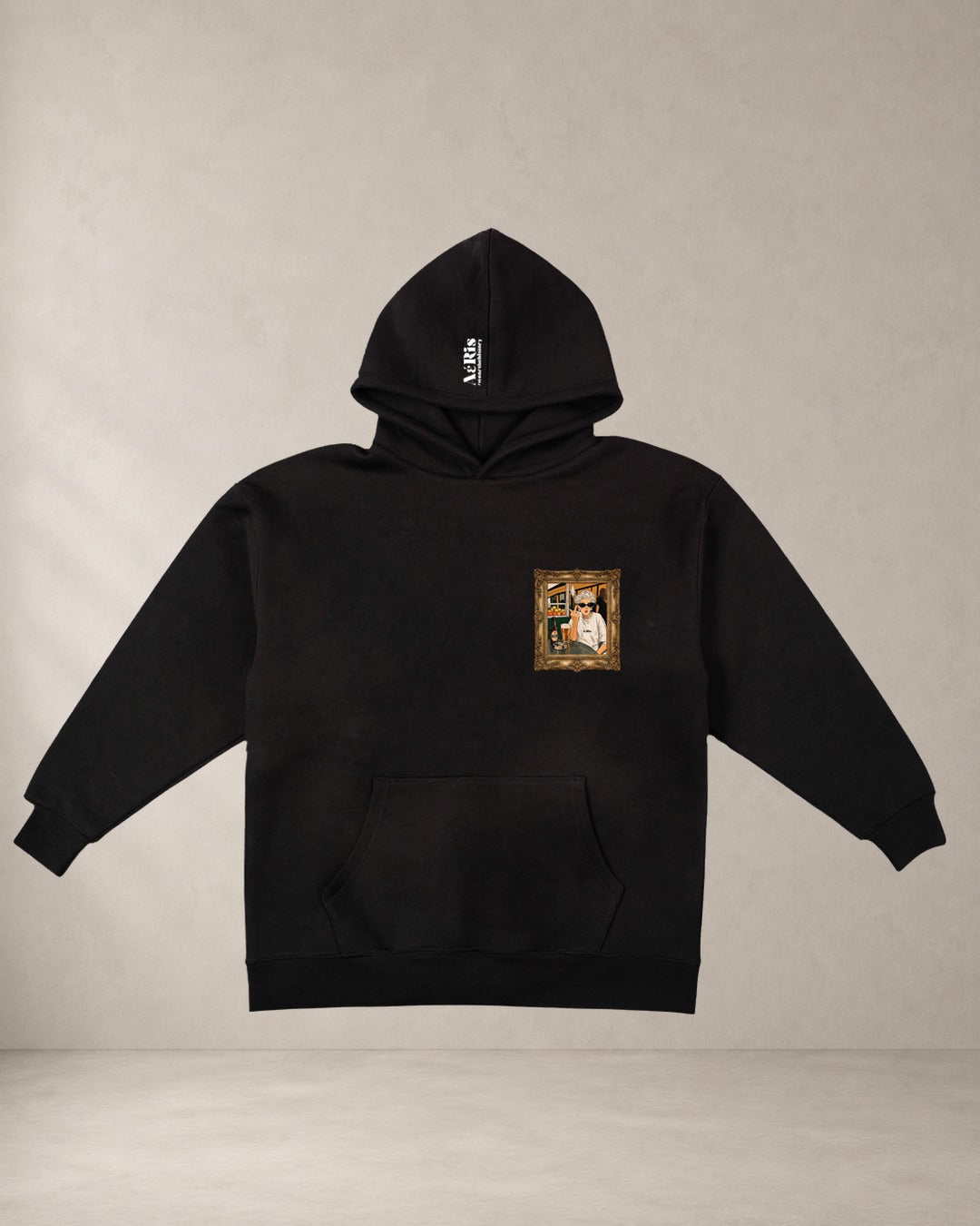 HOODIE GRANNY, oversized hoodie AέRis σε μαύρο