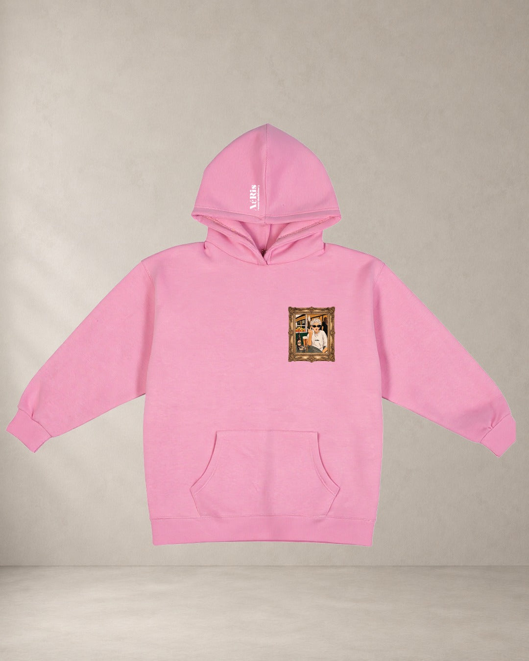 HOODIE GRANNY, oversized hoodie AέRis σε ροζ
