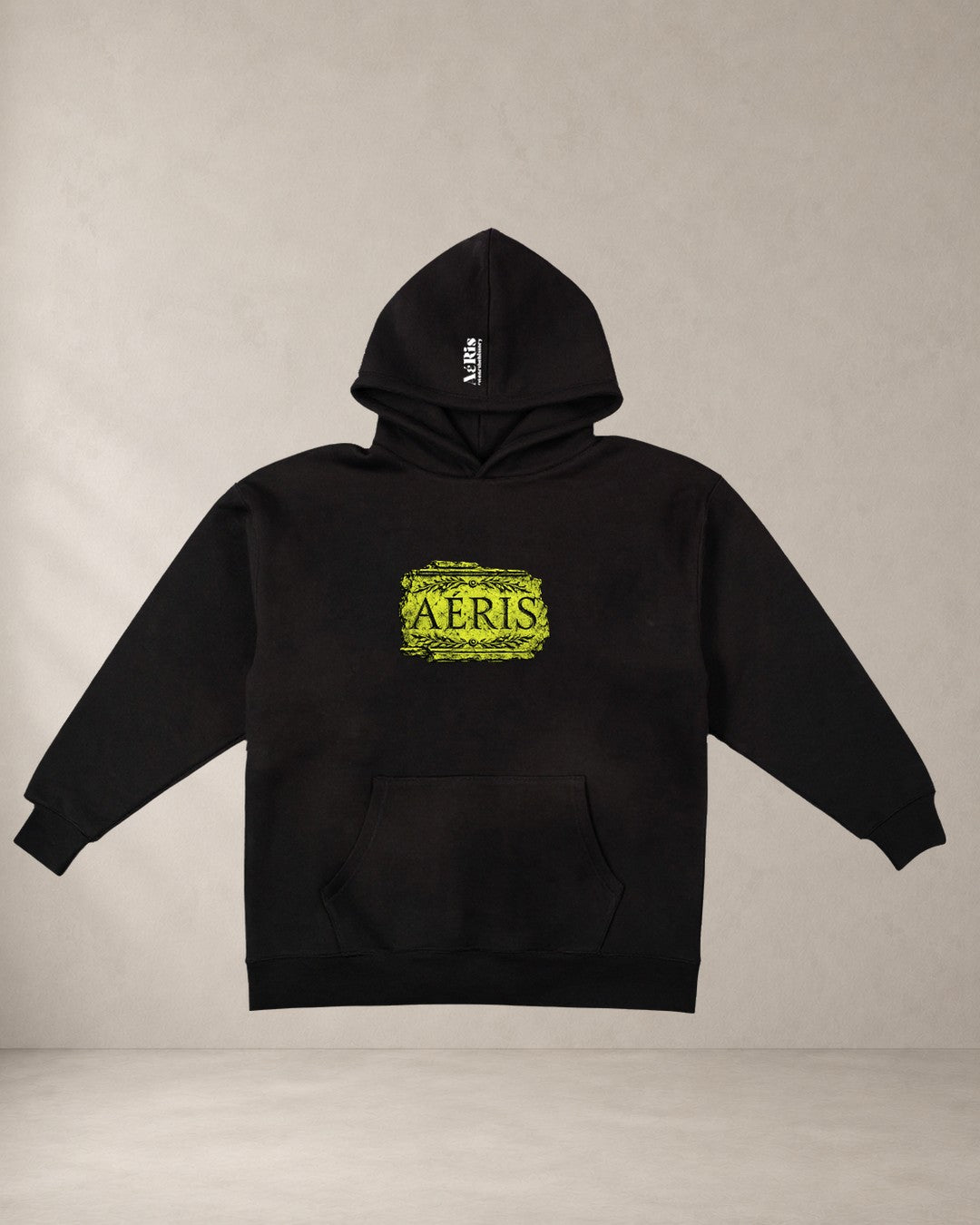 HOODIE KARYATIDA, oversized hoodie AέRis σε μαύρο
