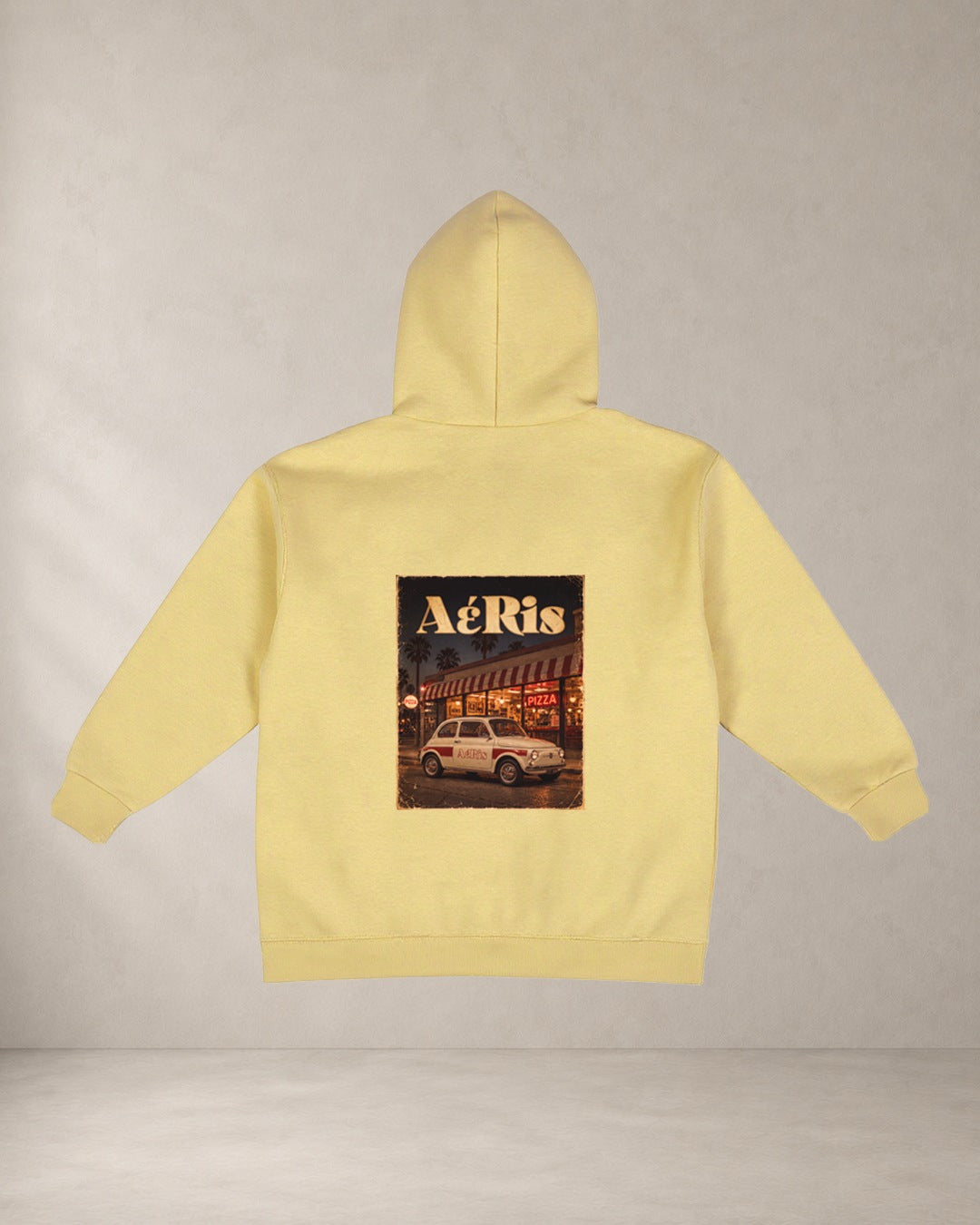 AERIS HOODIE PIZZA & FIAT500 Μπανανί πίσω