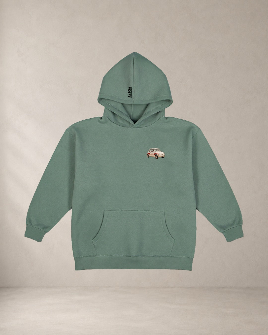 AERIS HOODIE PIZZA & FIAT500 Φυστικί μπροστά