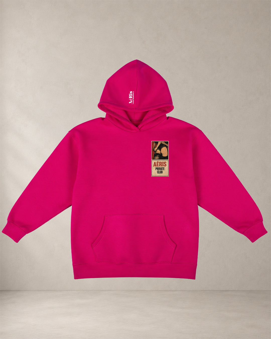 HOODIE PRIVATE CLUB – oversized hoodie Aeris, σε φουξ