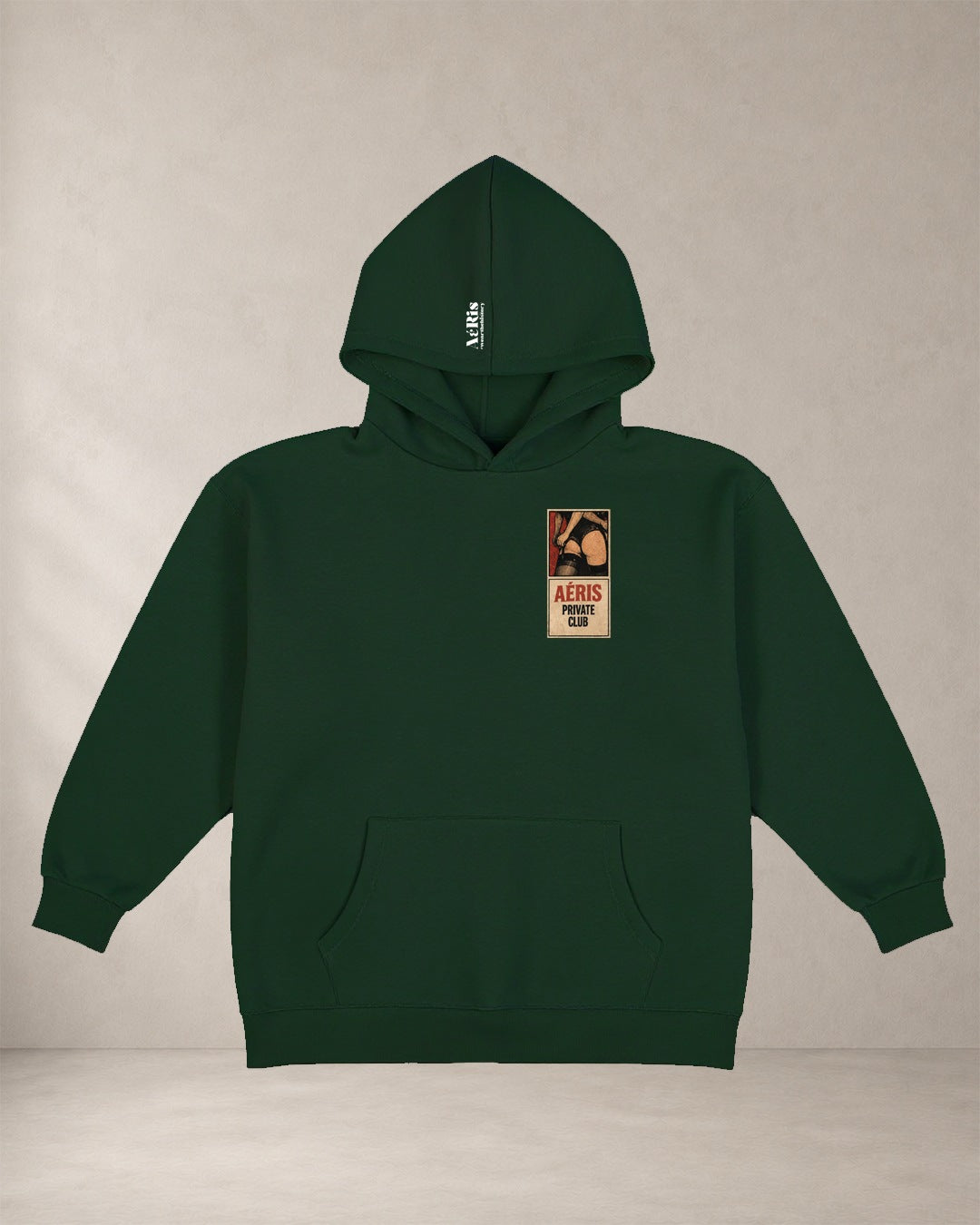 AERIS HOODIE PRIVATE CLUB Κυπαρίσσι μπροστά