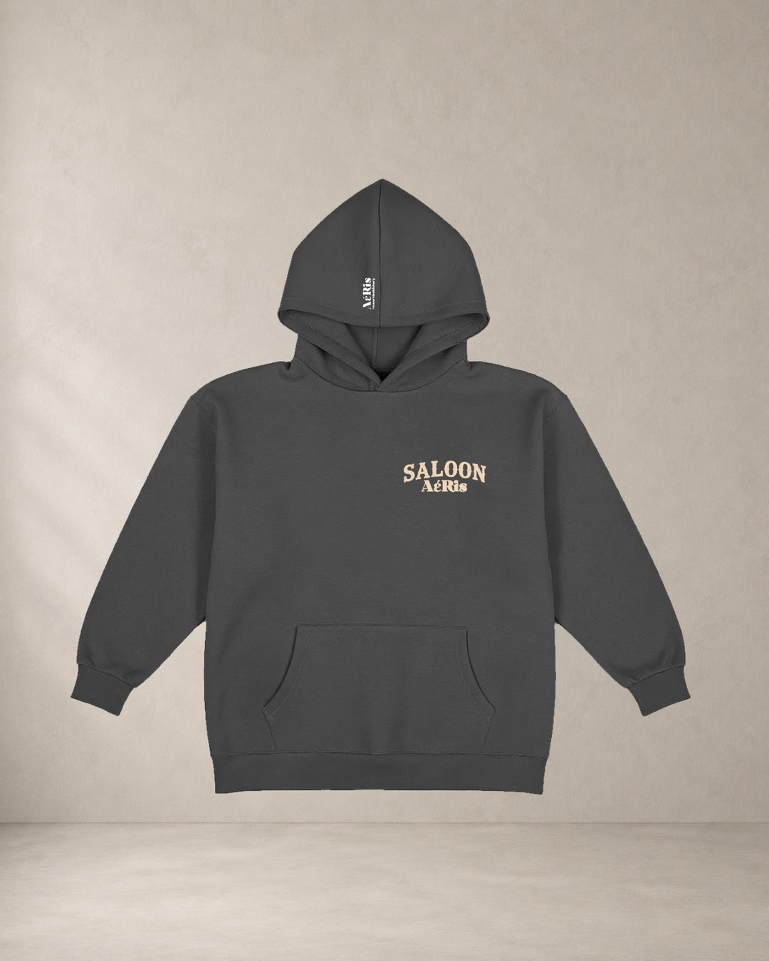HOODIE SALOON, oversized hoodie AέRis σε ανθρακί