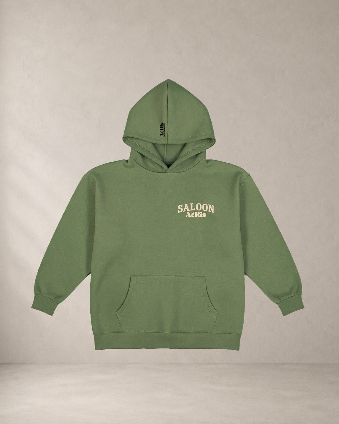 HOODIE SALOON, oversized hoodie AέRis σε χακί