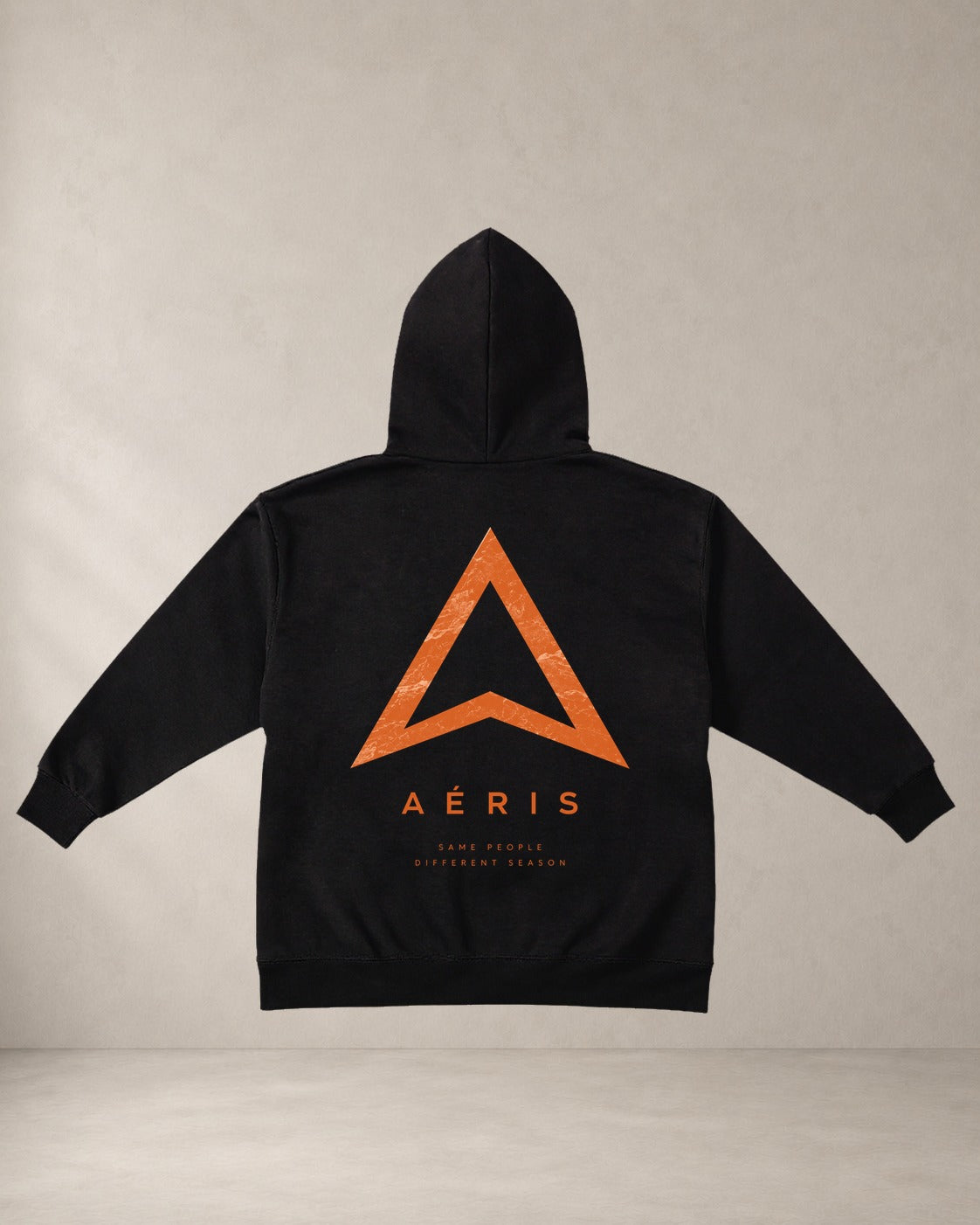 HOODIE SAME PEOPLE, oversized hoodie Aeris, πίσω όψη σε μαύρο