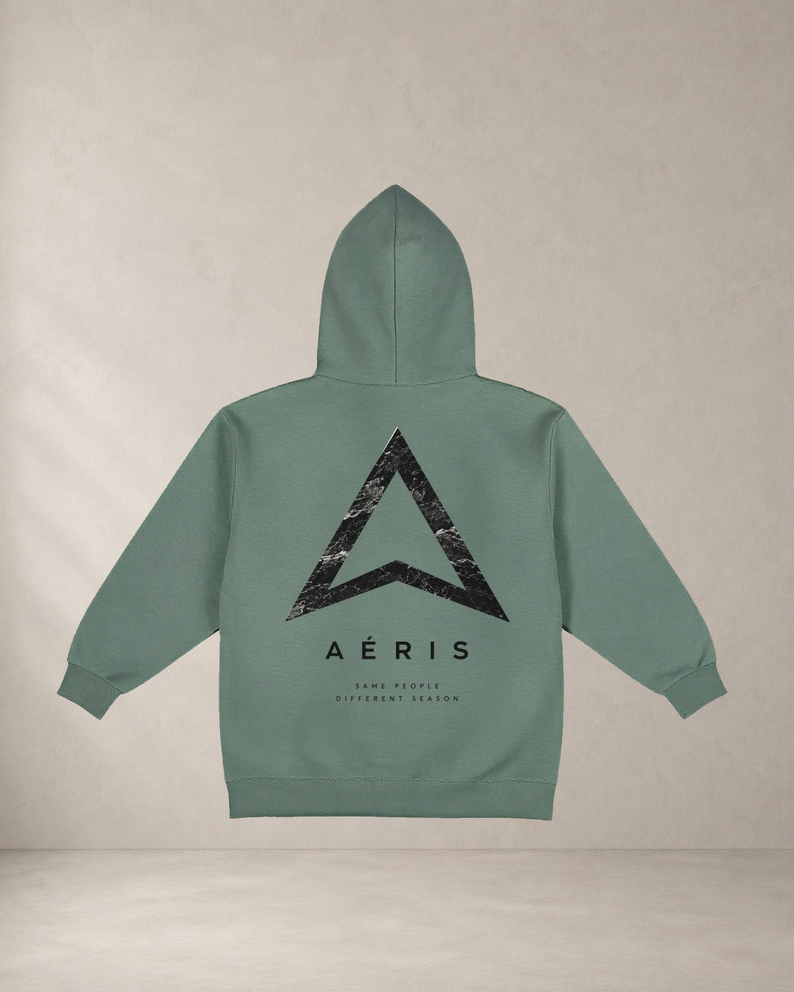 HOODIE SAME PEOPLE, oversized hoodie Aeris, πίσω όψη σε φυστικί