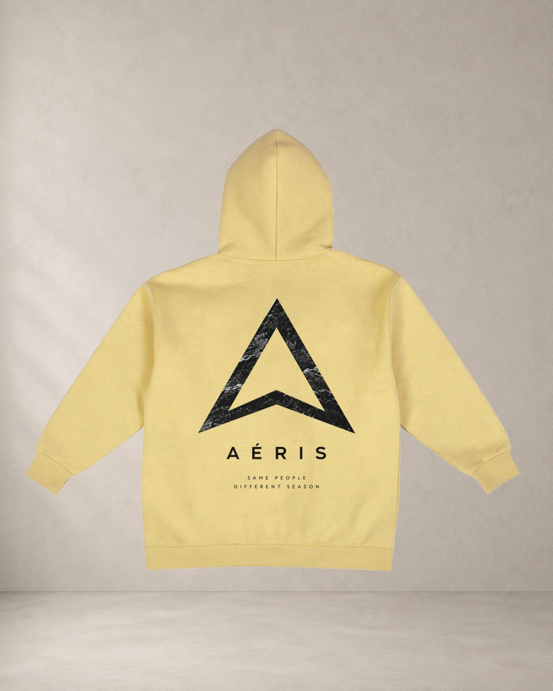 HOODIE SAME PEOPLE, oversized hoodie Aeris, πίσω όψη σε μπανανί