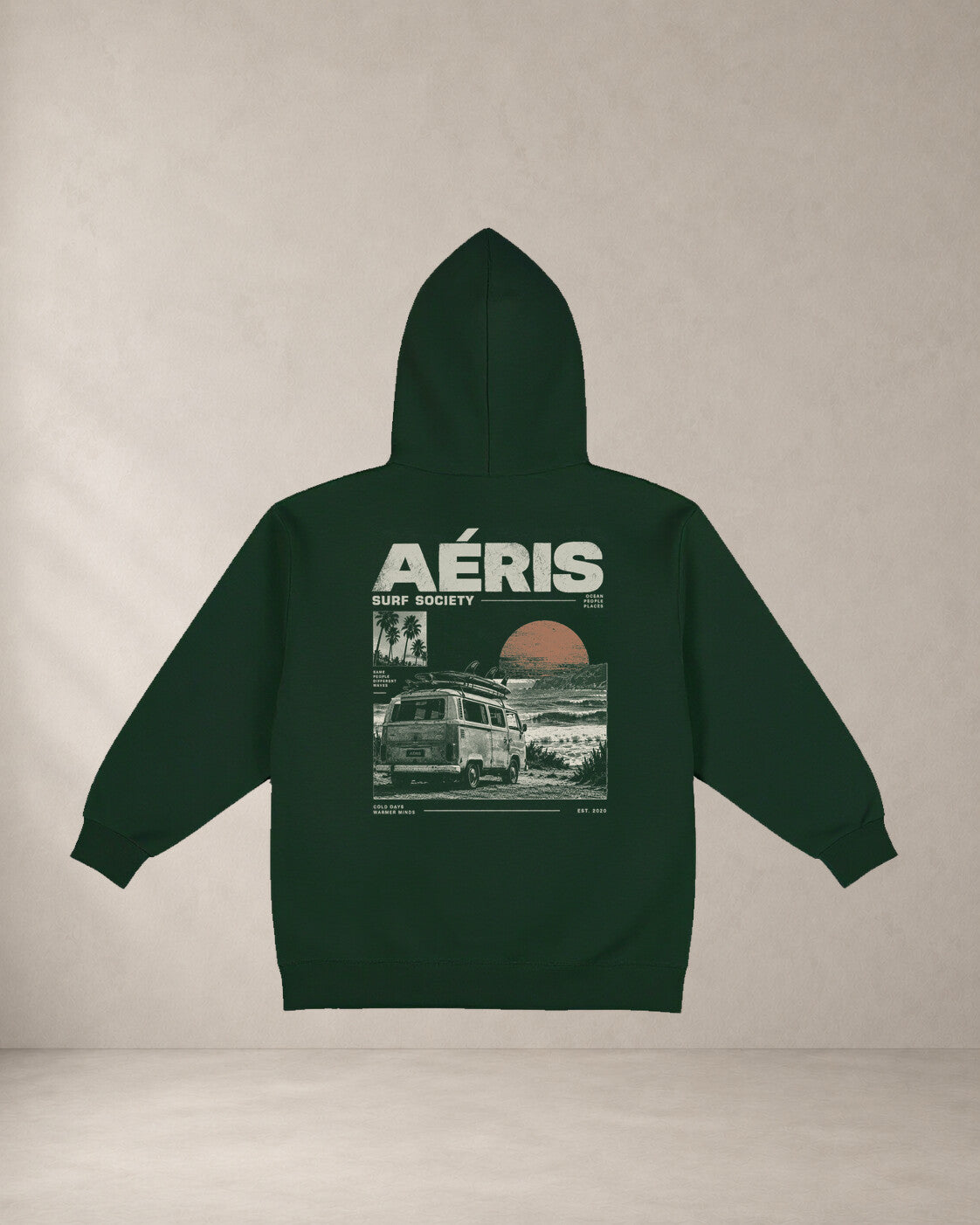 HOODIE SURF SOCIETY, oversized hoodie Aeris, πίσω όψη σε κυπαρίσσι
