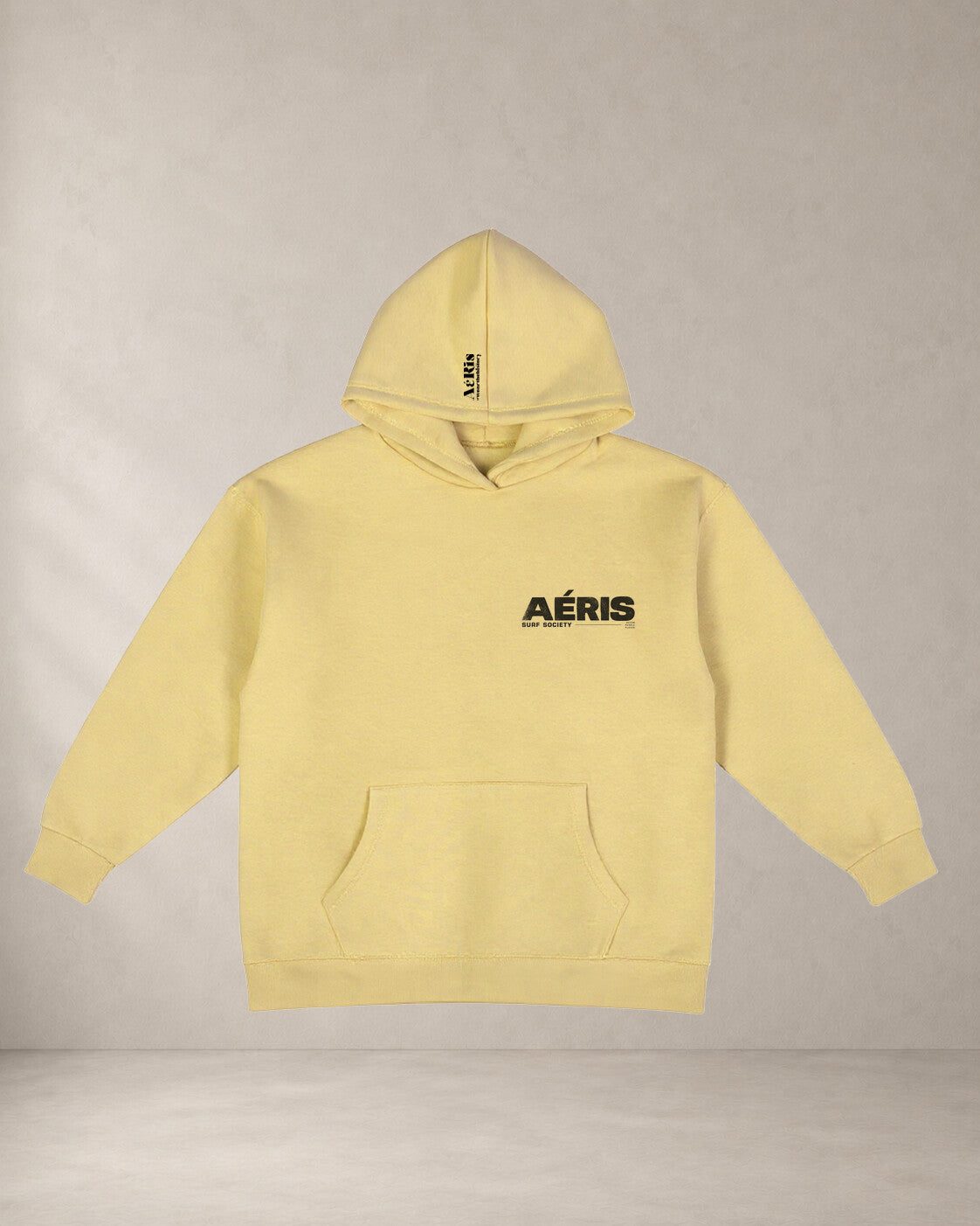 HOODIE SURF SOCIETY, oversized hoodie Aeris σε μπανανί