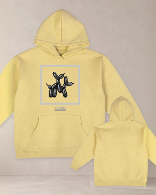 HOODIE DOGGY, oversized hoodie AέRis, πίσω και μπροστά όψη