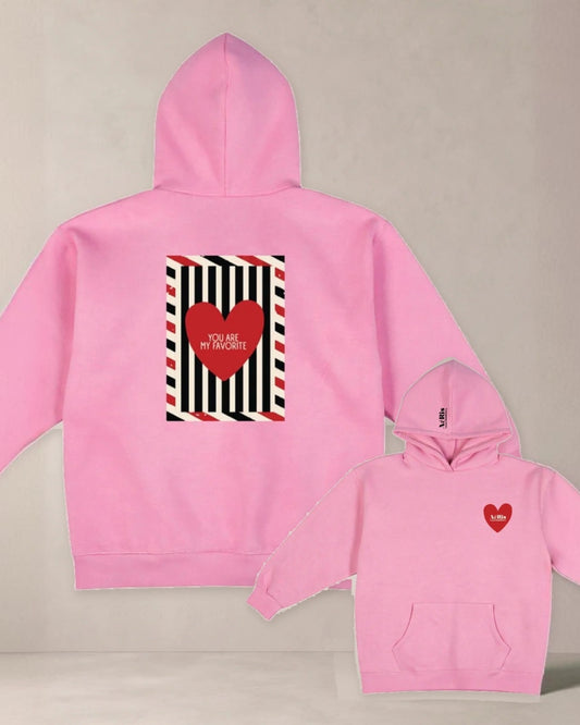 HOODIE FAVORITE, oversized hoodie AέRis, πίσω και μπροστά όψη