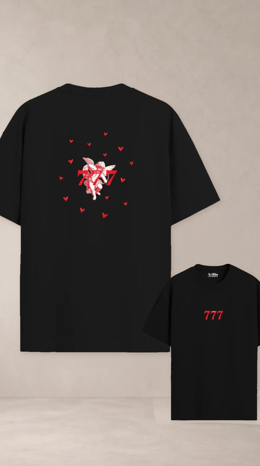 777, oversized t-shirt AέRis, πίσω και μπροστά όψη