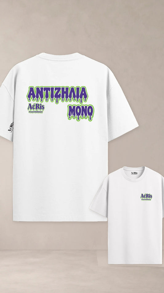 Antizilia Mono, oversized t-shirt AέRis, πίσω και μπροστά όψη