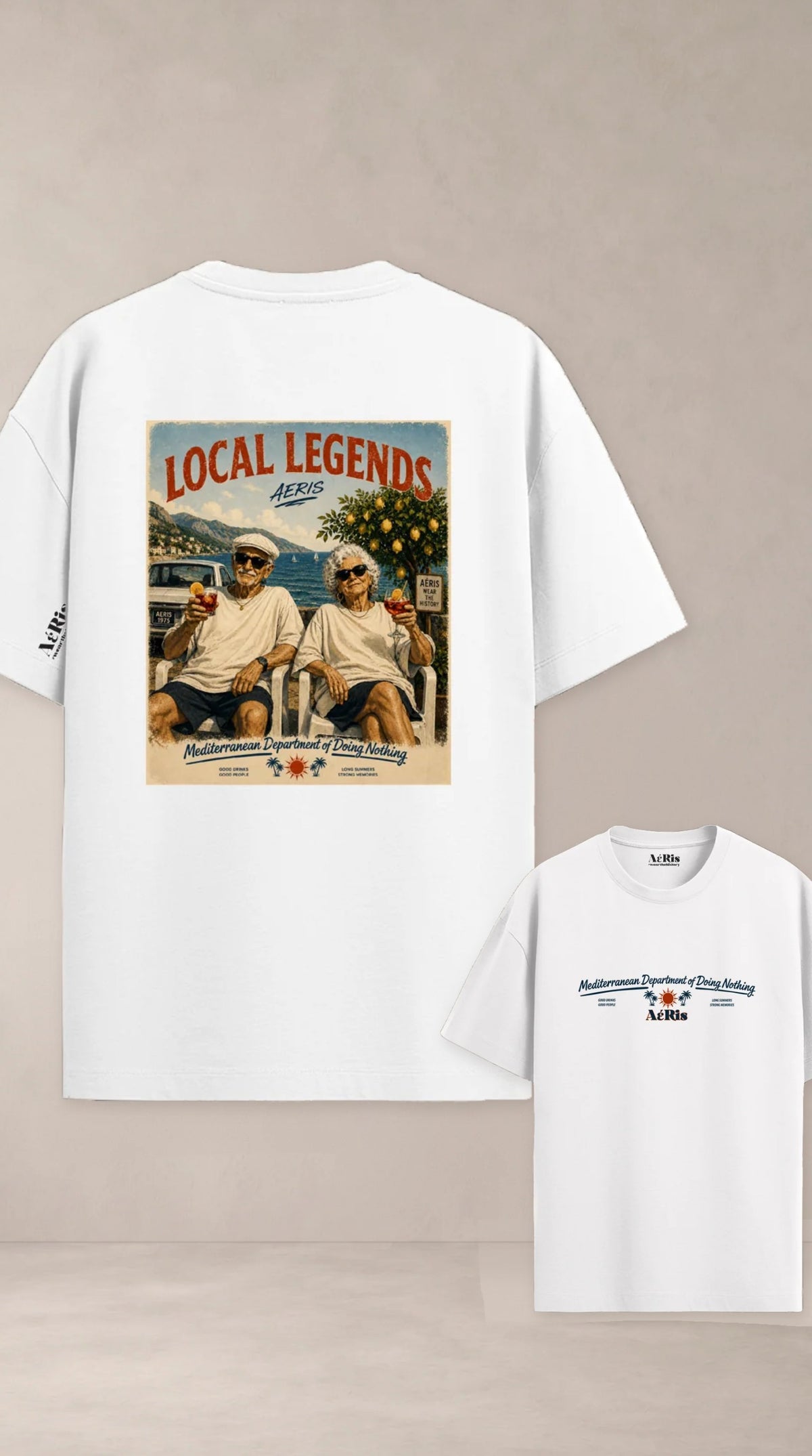 Local Legends, oversized t-shirt AέRis, πίσω και μπροστά όψη