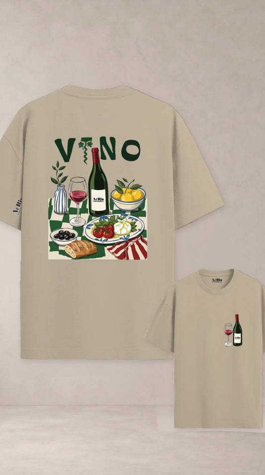 Vino, oversized t-shirt AέRis, πίσω και μπροστά όψη