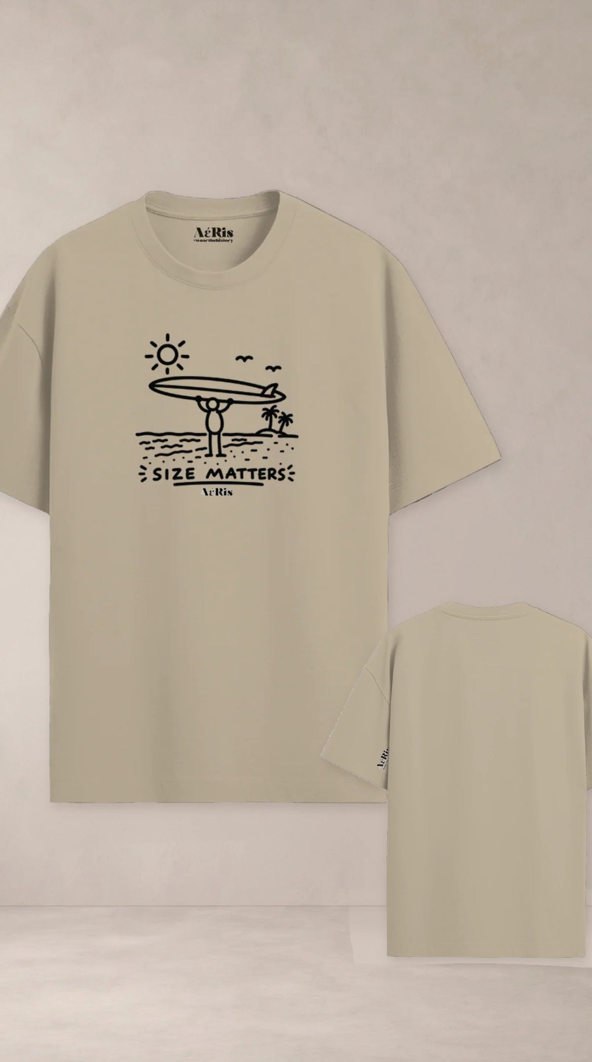 Size Matters, oversized t-shirt AέRis, πίσω και μπροστά όψη