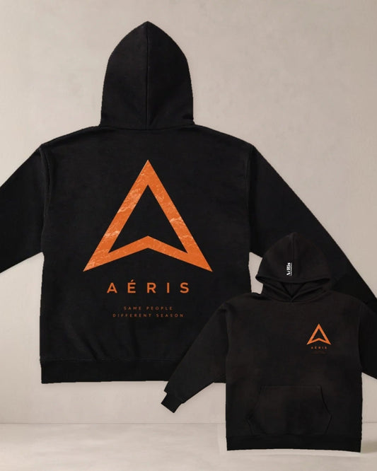 HOODIE SAME PEOPLE, oversized hoodie AέRis, πίσω και μπροστά όψη