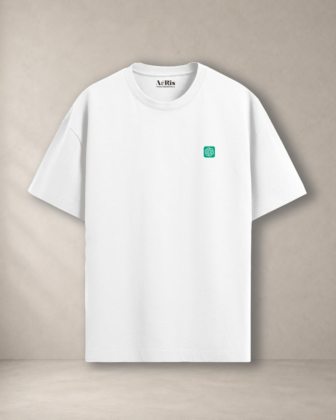 CHAT GPT – oversized t-shirt Aeris, σε λευκό