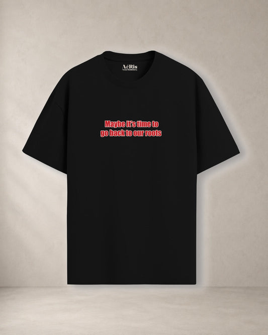 TAVERNA – oversized t-shirt Aeris, σε μαύρο