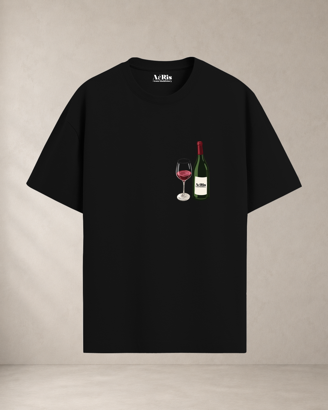 Vino – oversized t-shirt Aeris, σε μαύρο
