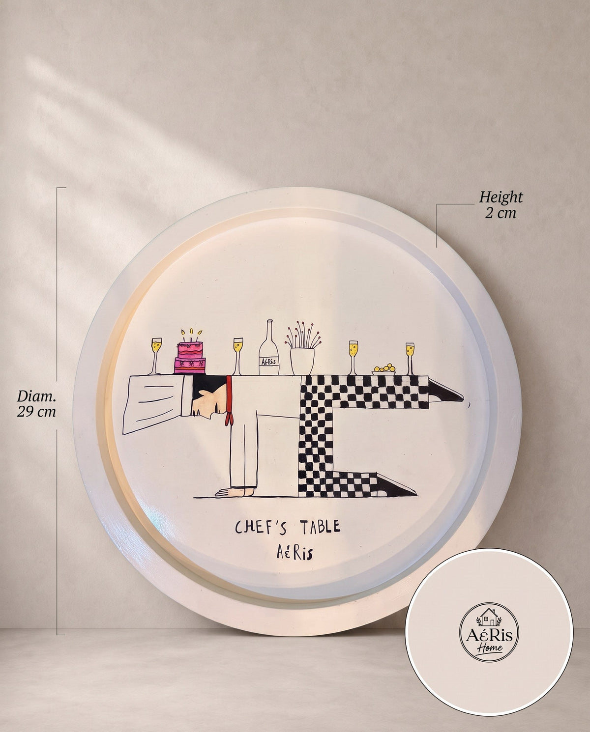 AERIS δίσκος Chef's Table με διαστάσεις