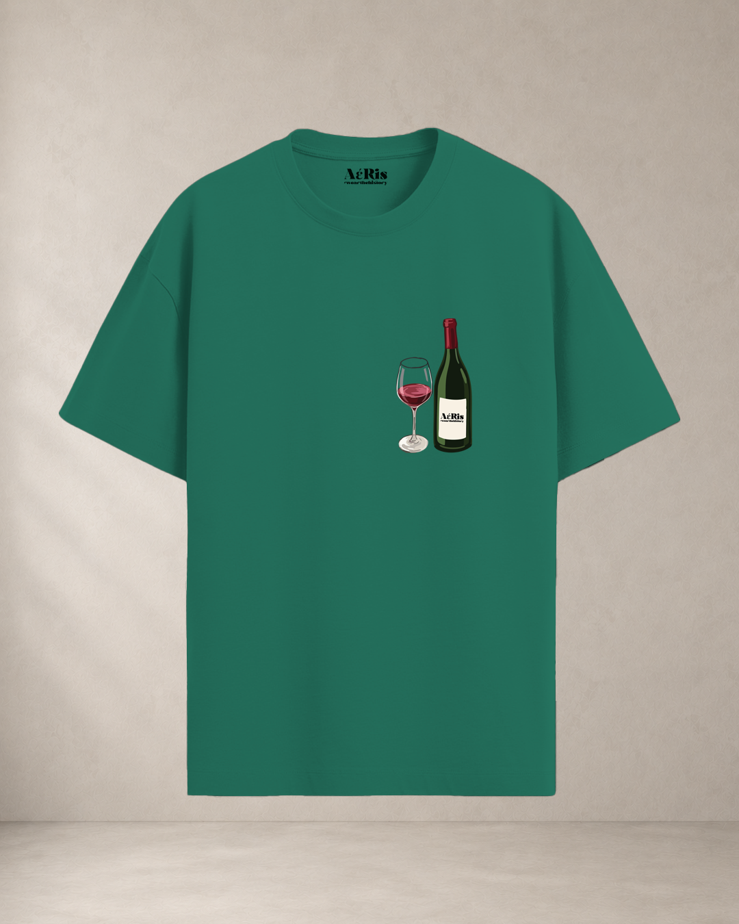 Vino – oversized t-shirt Aeris, σε πετρόλ