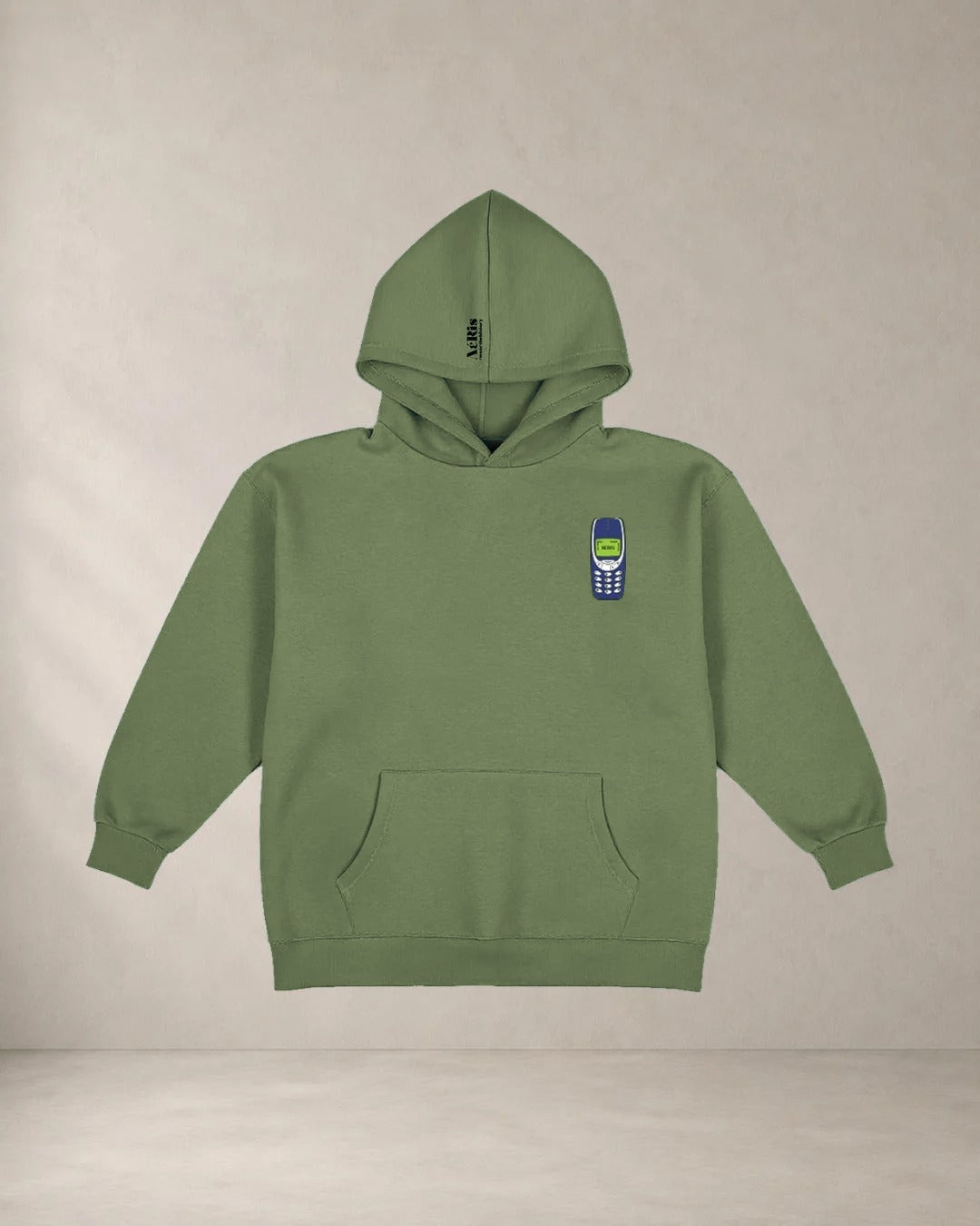 AέRis Hoodie 3310 Χακί μπροστά