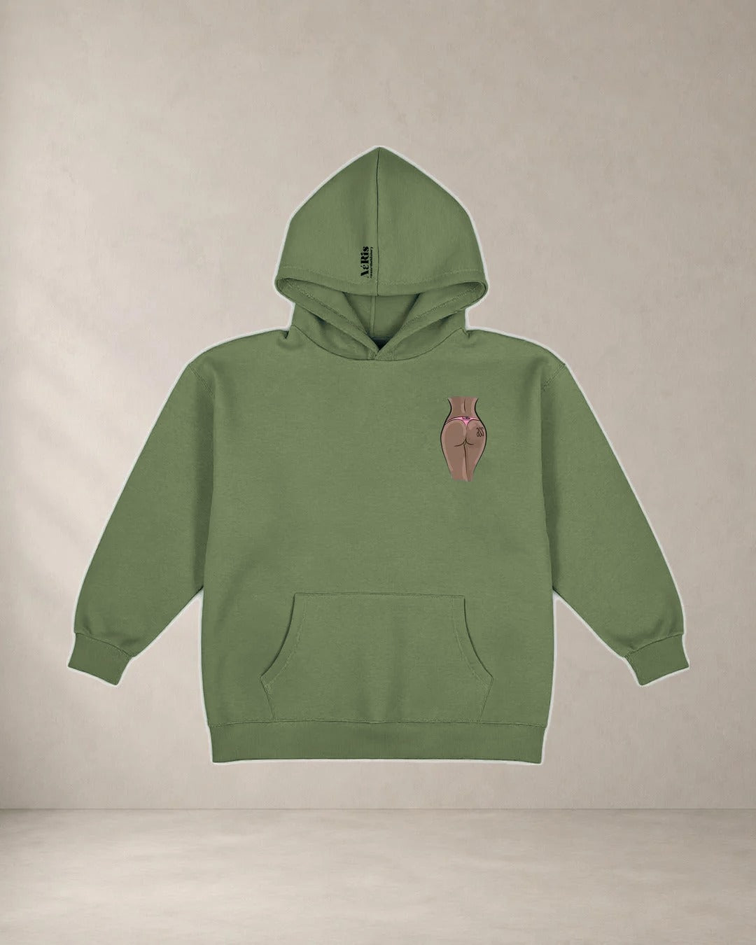 AέRis Hoodie Ερωταss Χακί μπροστά