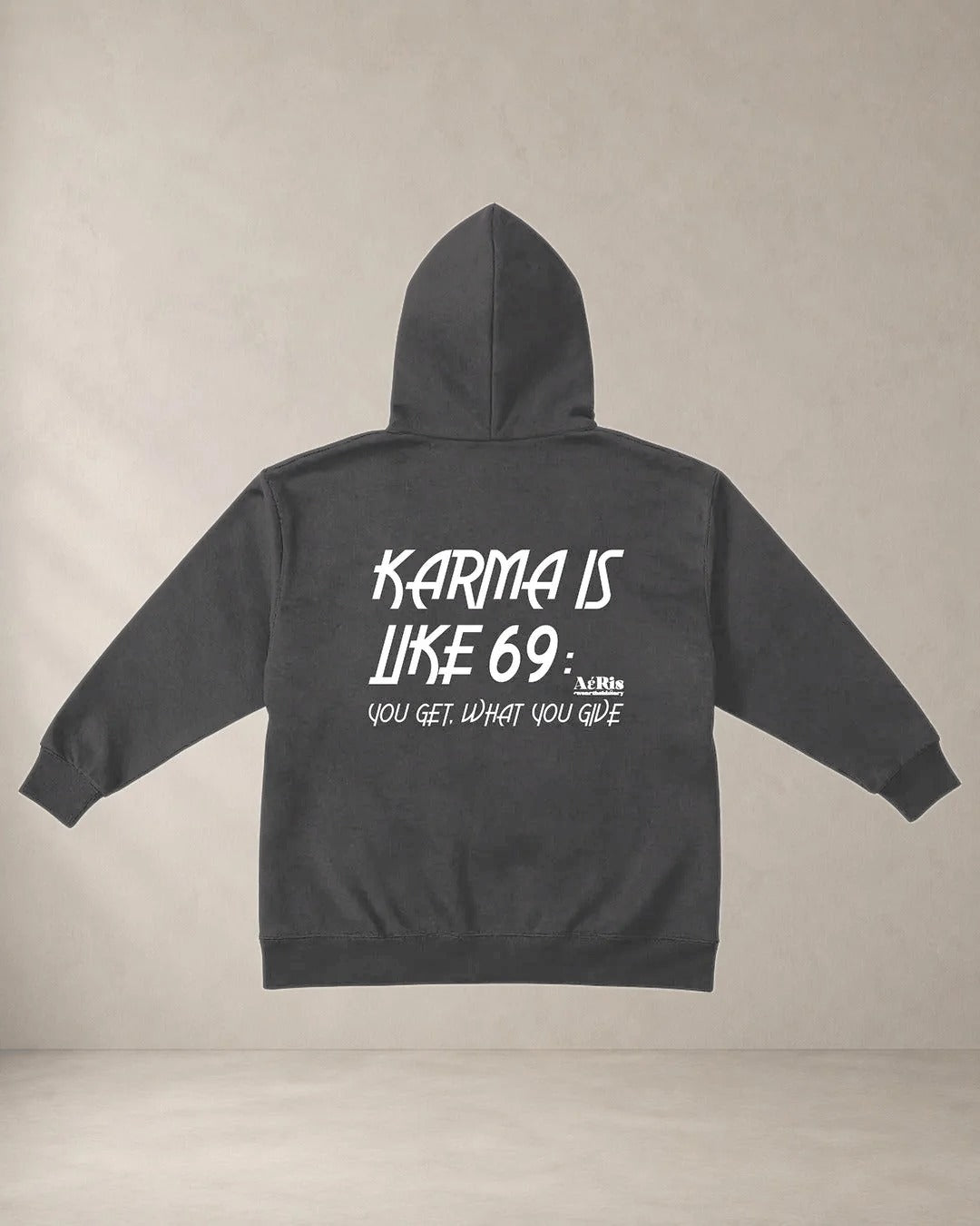 AέRis Hoodie Karma Ανθρακί πλάτη