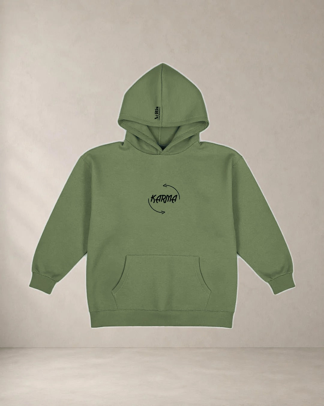 AέRis Hoodie Karma Χακί μπροστά
