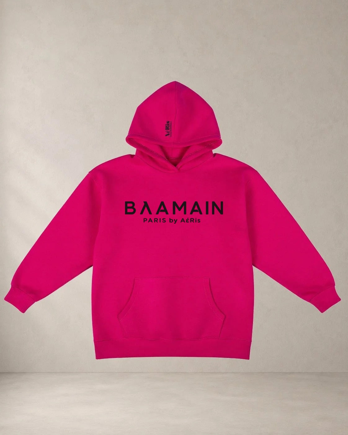 HOODIE ΒΛΑΜΑΙΝ, oversized hoodie AέRis σε φουξ