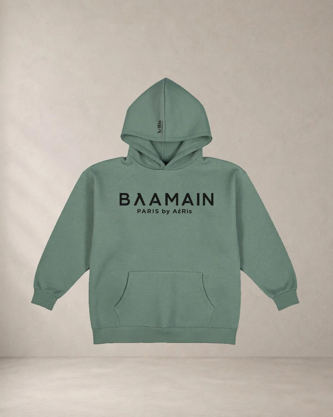 HOODIE ΒΛΑΜΑΙΝ, oversized hoodie AέRis σε φυστικί