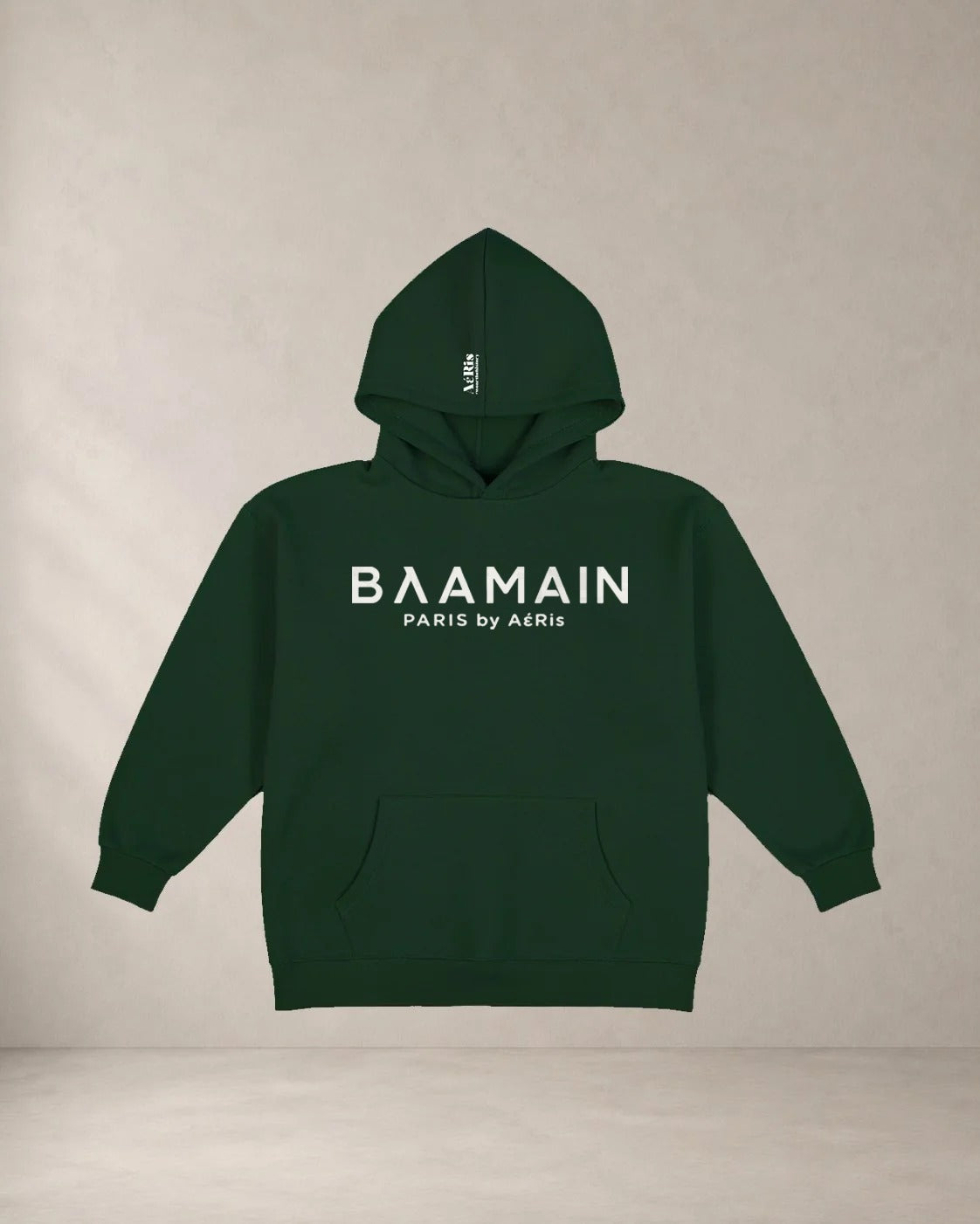 HOODIE ΒΛΑΜΑΙΝ, oversized hoodie AέRis σε κυπαρίσσι