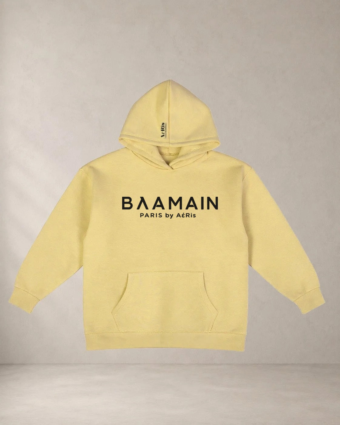 HOODIE ΒΛΑΜΑΙΝ, oversized hoodie AέRis σε μπανανί