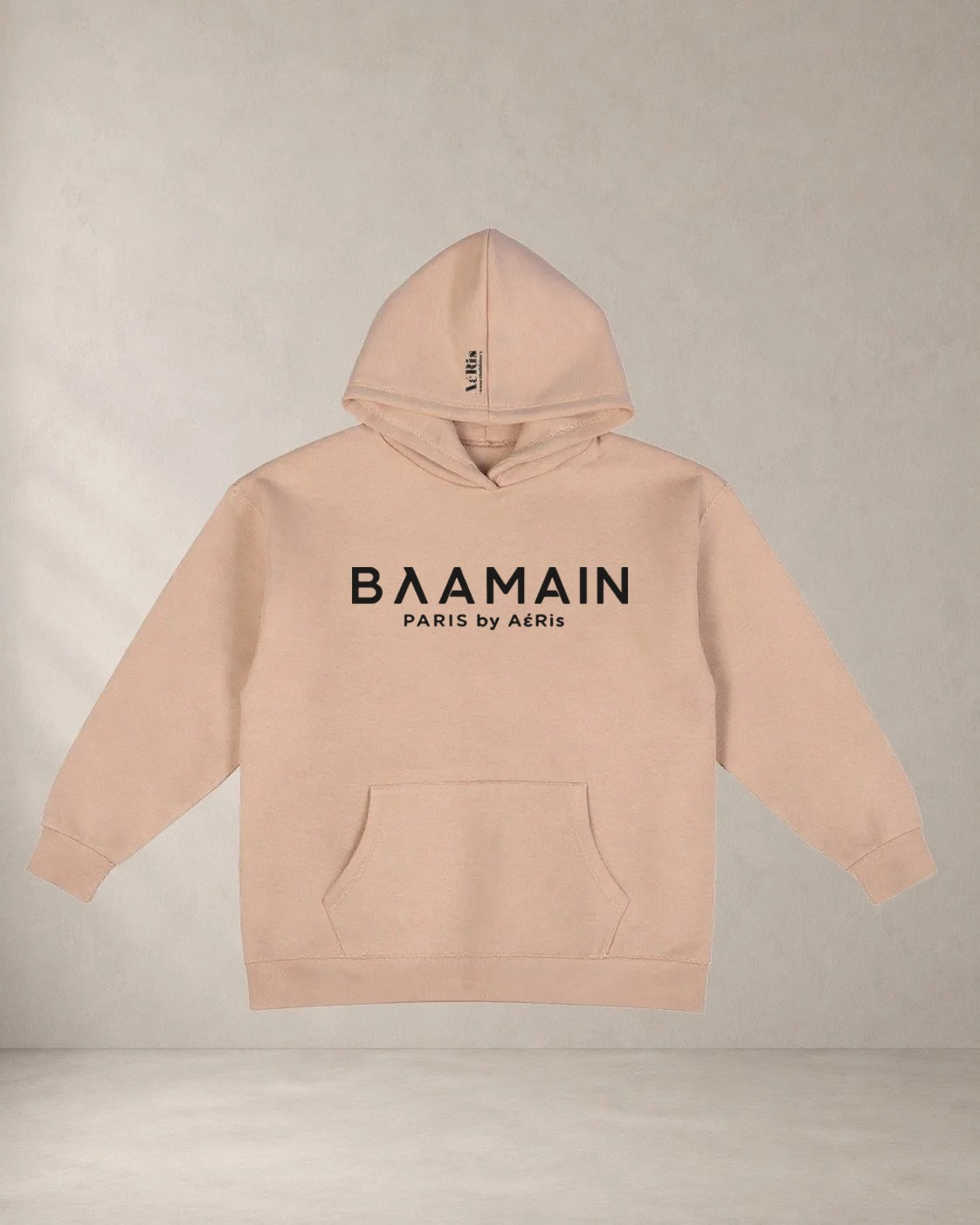 HOODIE ΒΛΑΜΑΙΝ, oversized hoodie AέRis σε μπεζ