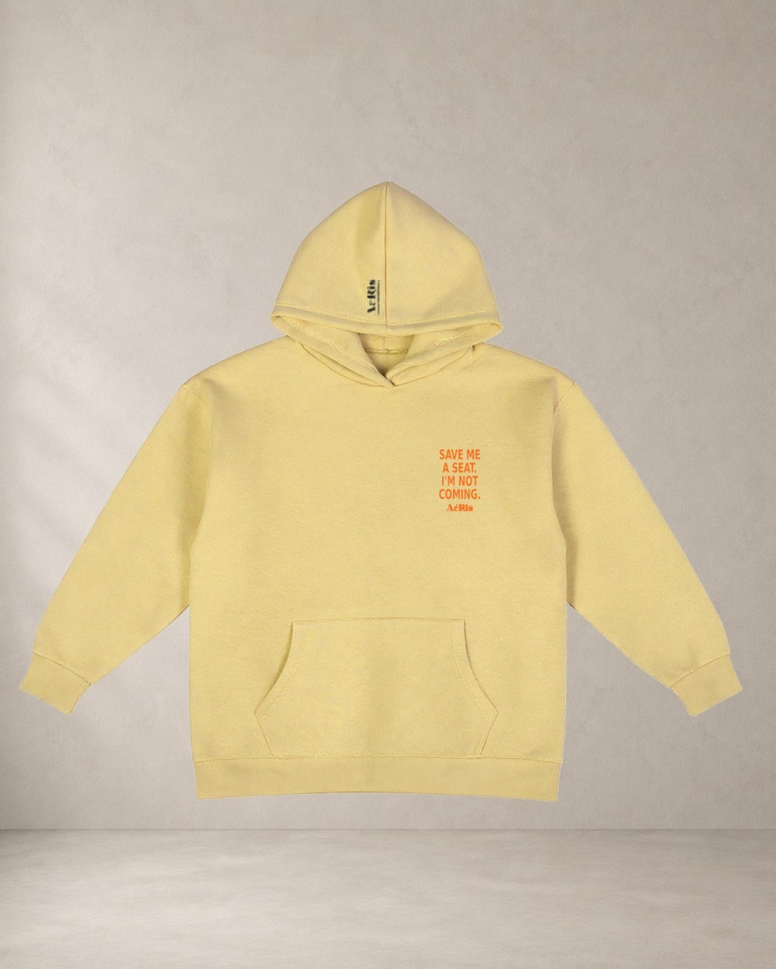 HOODIE INVITE, oversized hoodie AέRis σε μπανανί
