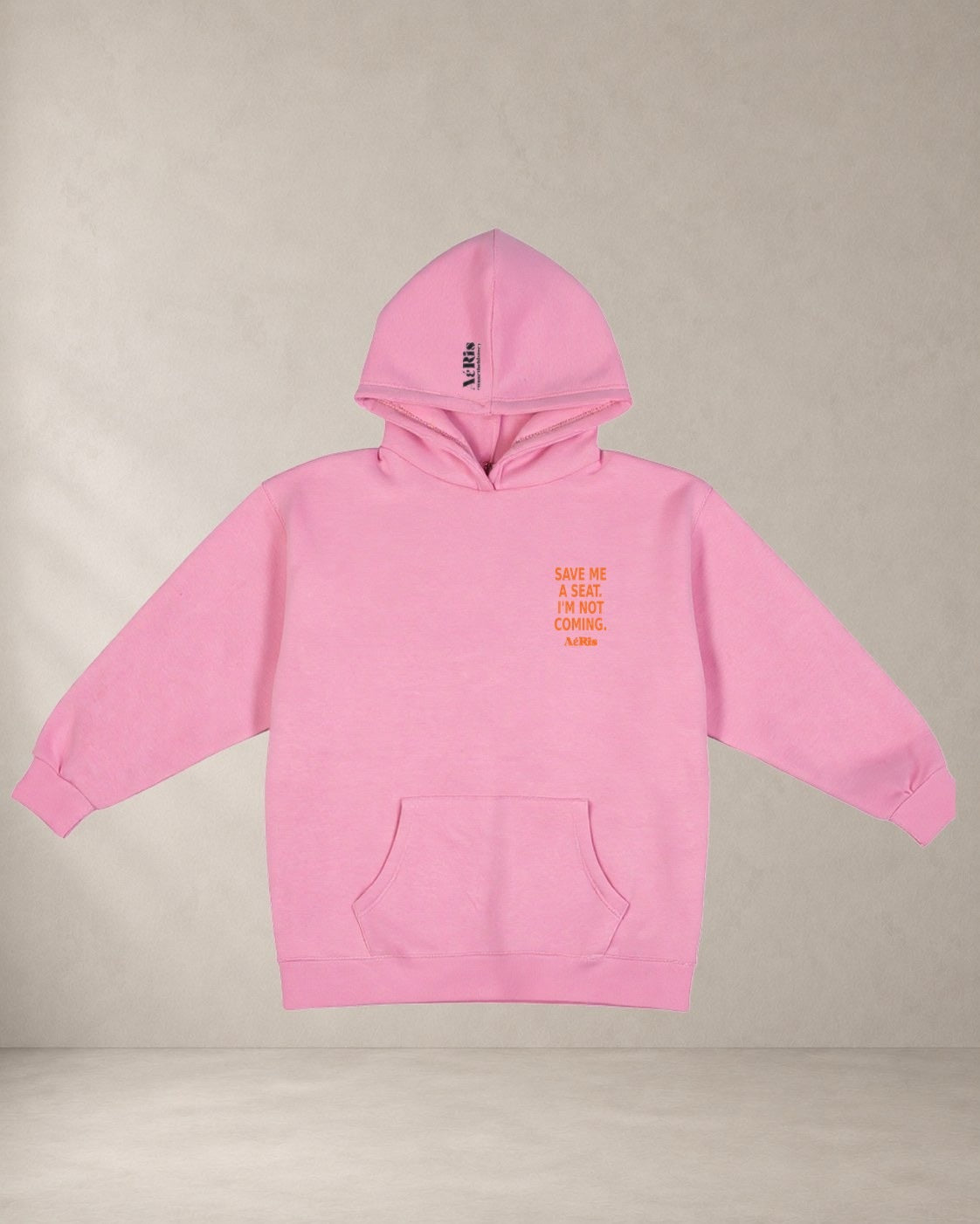 HOODIE INVITE, oversized hoodie AέRis σε ροζ